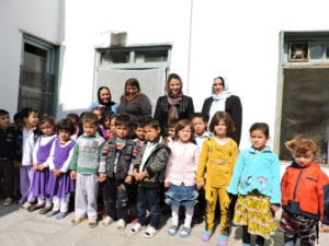Afghan school greeting